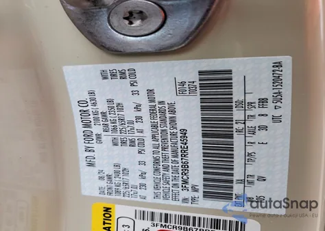 2024 Ford Bronco Sport Big Bend z USA, uszkodzony, nr VIN 3FMCR9B67RRE45949